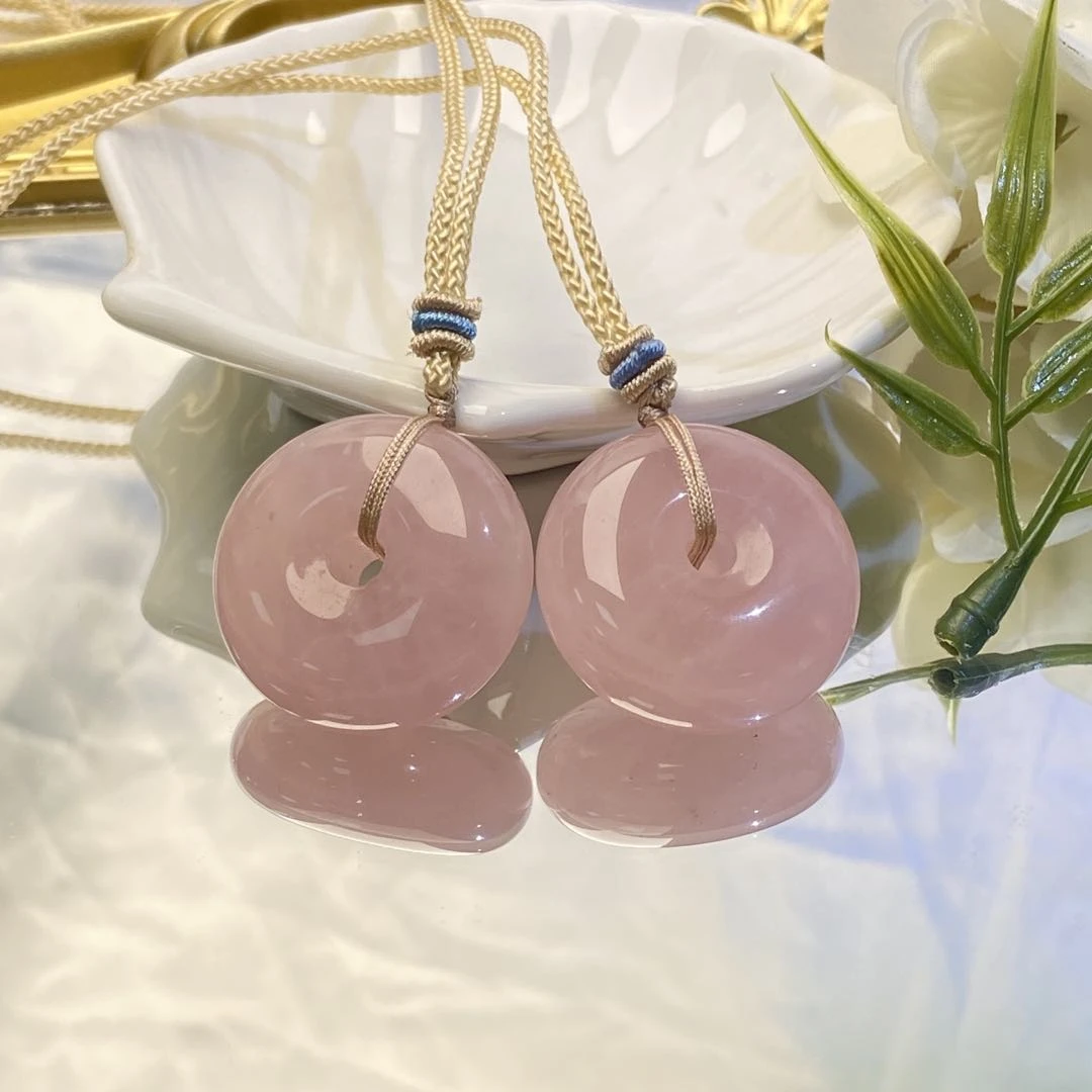 【星浩珠宝】粉水晶吊坠23-7T144H483【多样性发一件】29mm+配绳