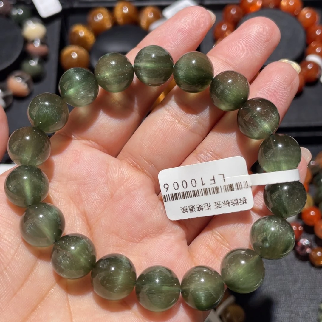 水晶手链未镶嵌绿发晶11.3mm左右