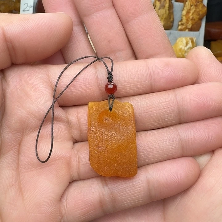 蜜蜡未镶嵌裸石天然蜜蜡手机吊坠