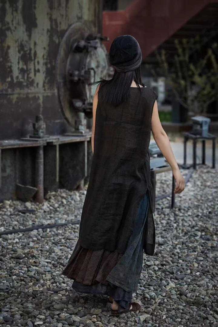 麻依者原创M100#苎麻背心裙