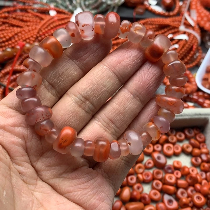 未镶嵌手串南红玛瑙10-15m m