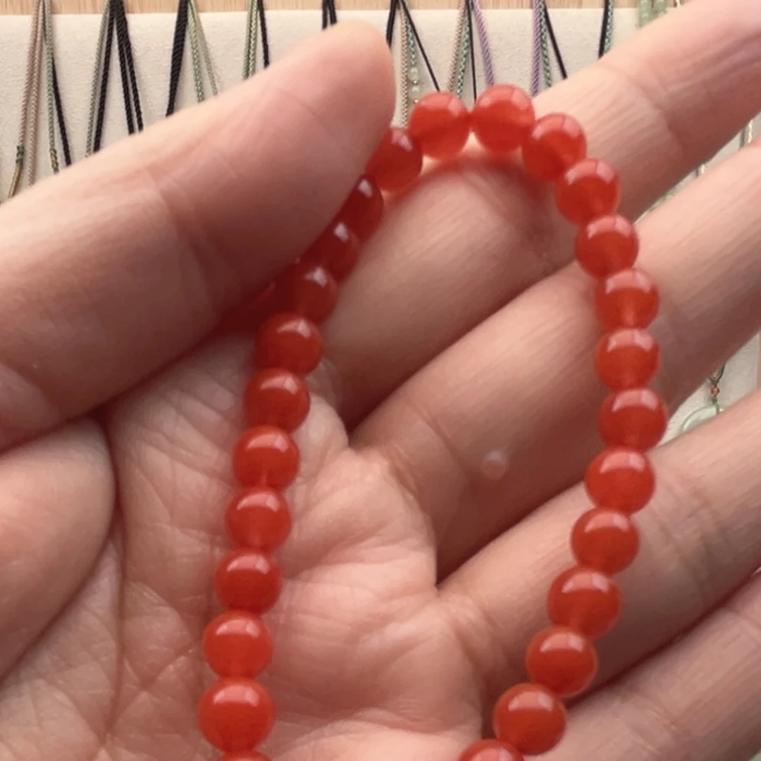 南红玛瑙合金手链