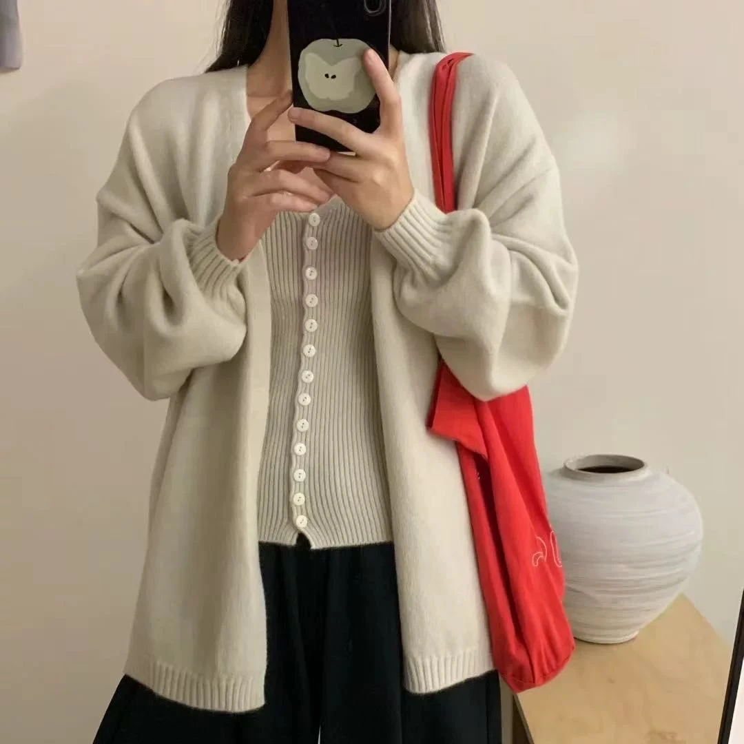 【苏苏精选】 0725秋冬新品温柔减龄洋气毛衣韩版温柔风两件套装