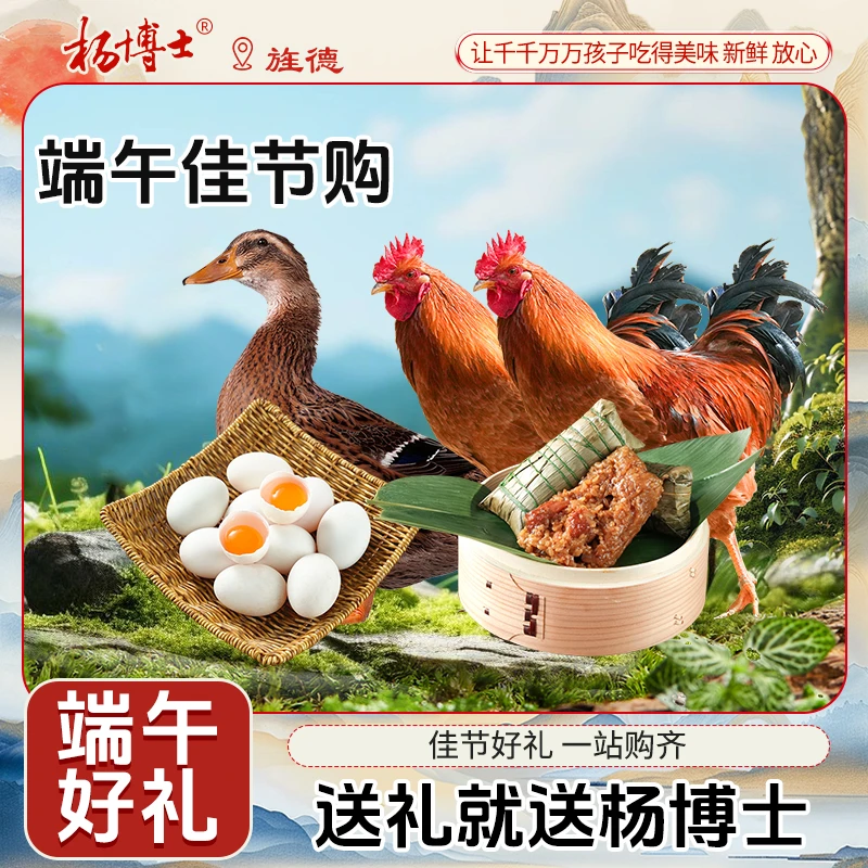 端午节大礼包杨博士溪水河鸭土鸭散养童子鸡土鸡蛋黄鲜肉粽鲜鸭蛋