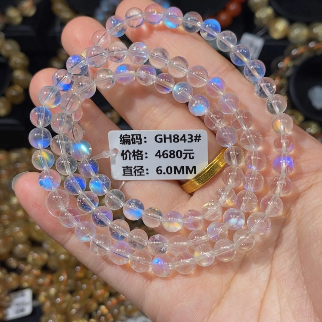 月光石手链未镶嵌GH843#6.0mm