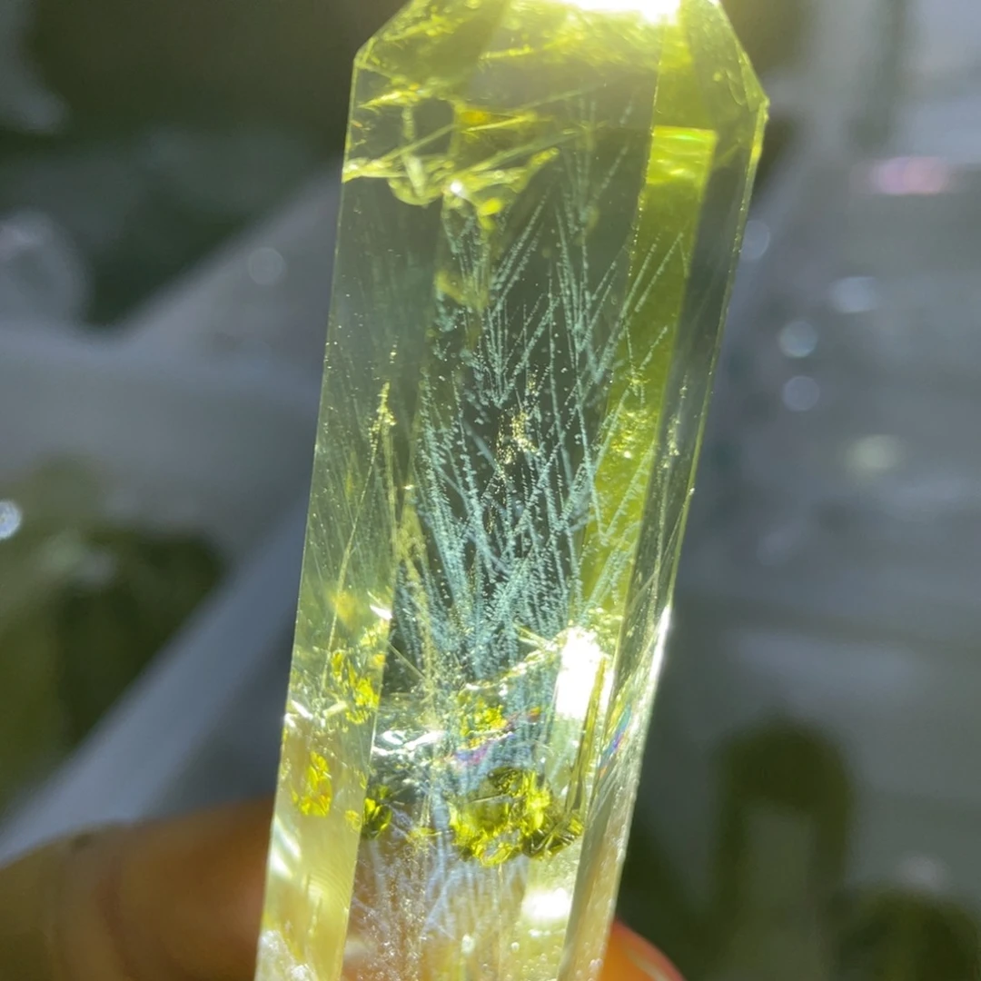 水晶爆蓝针巴西未镶嵌