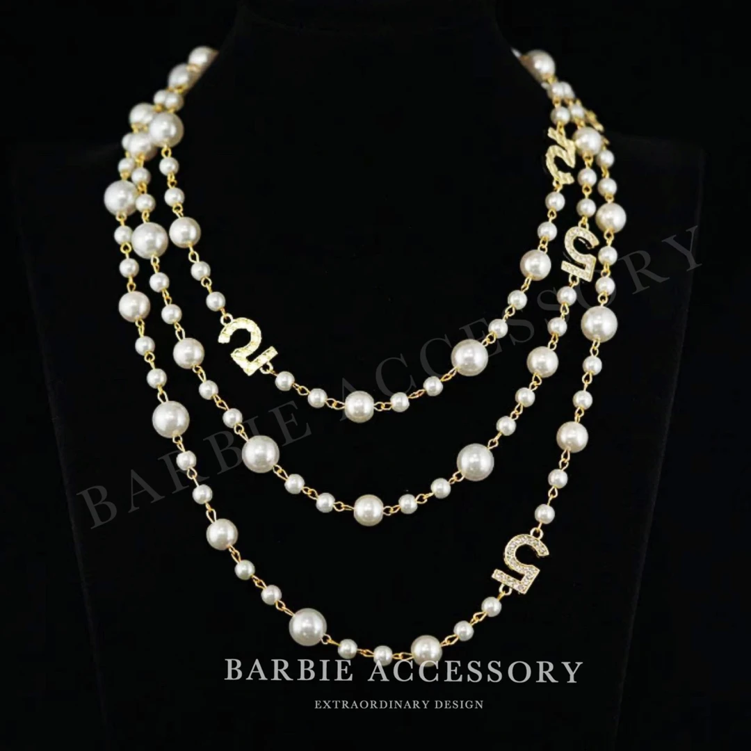 铜合金合成锆石项链 【星珠5谜】轻奢设计款百搭项链