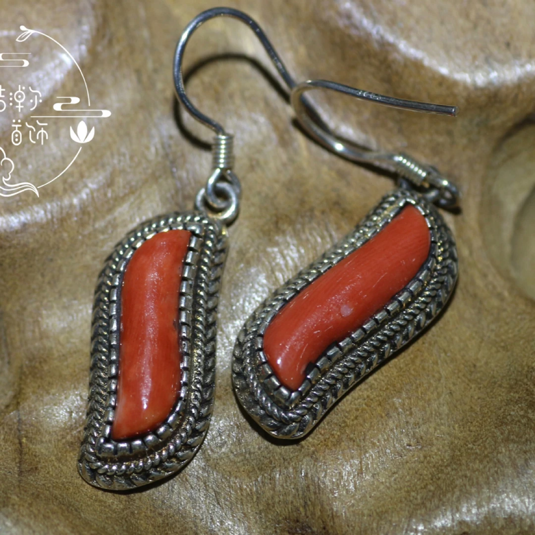 足银耳饰 旭日手工纯银耳坠耳饰380