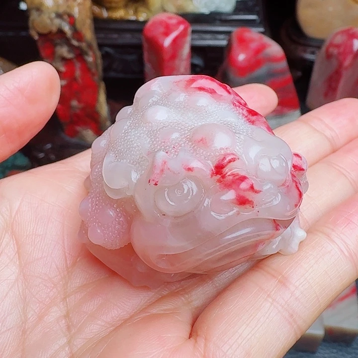 巴林鸡血石巴林鸡血精品把件