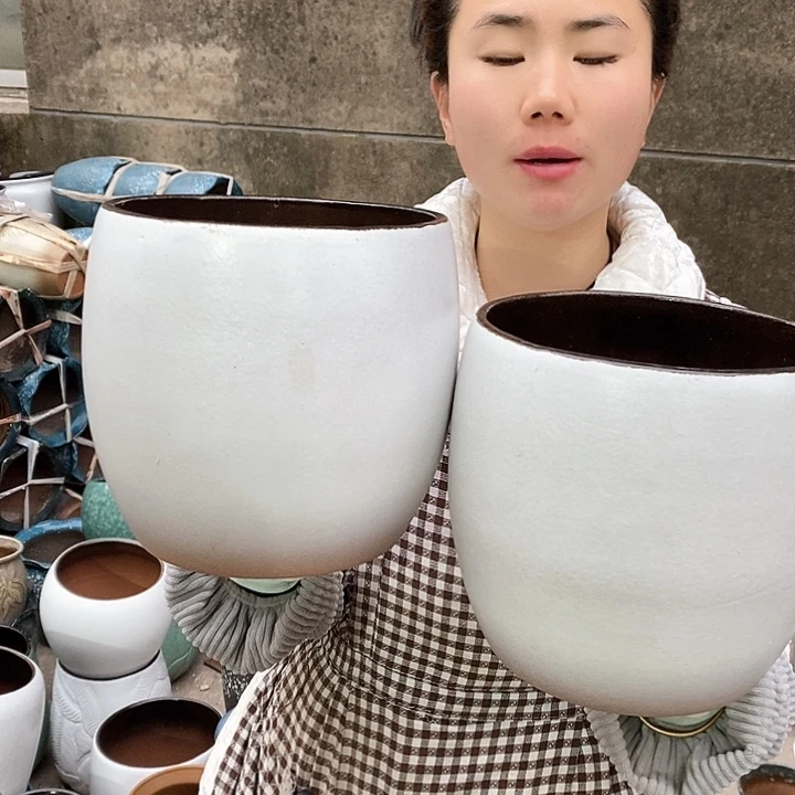 紫砂花盆正品口19高19