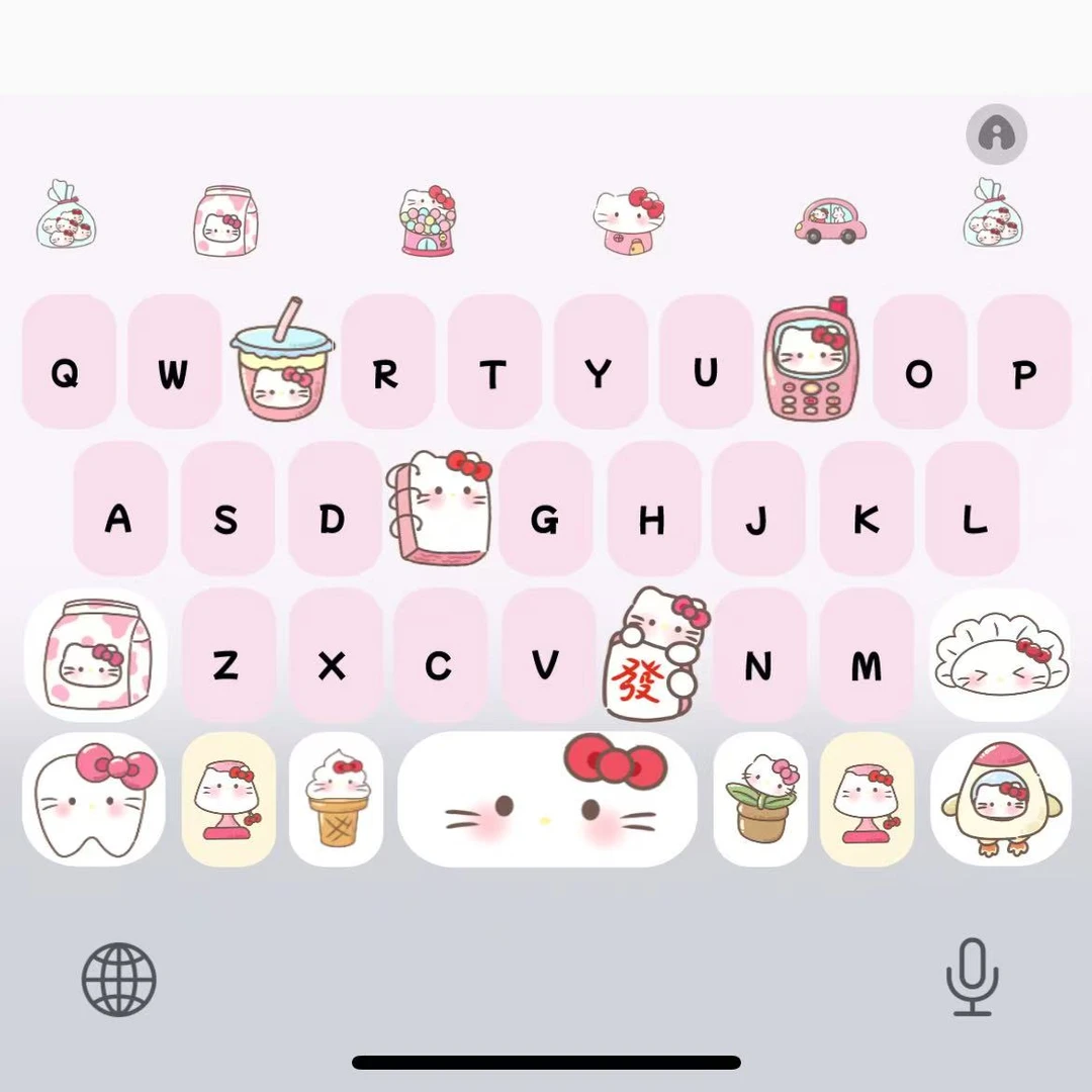 【小粉包kitty】苹果安卓百度输入法双色皮肤键盘办公相关服务