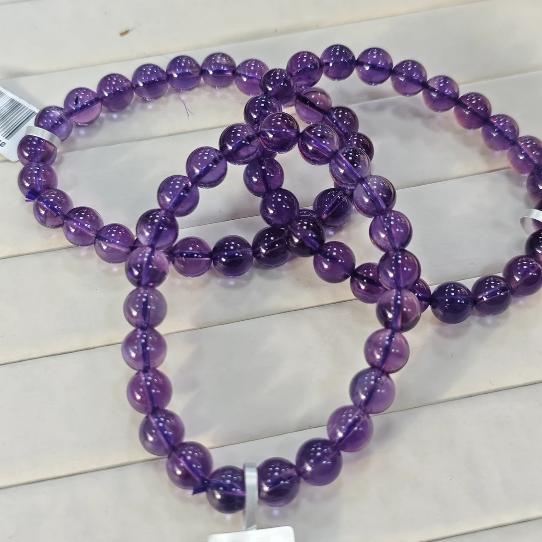 【书记甄选】天然紫水晶单圈手链 多样性发一件 约8mm CK072
