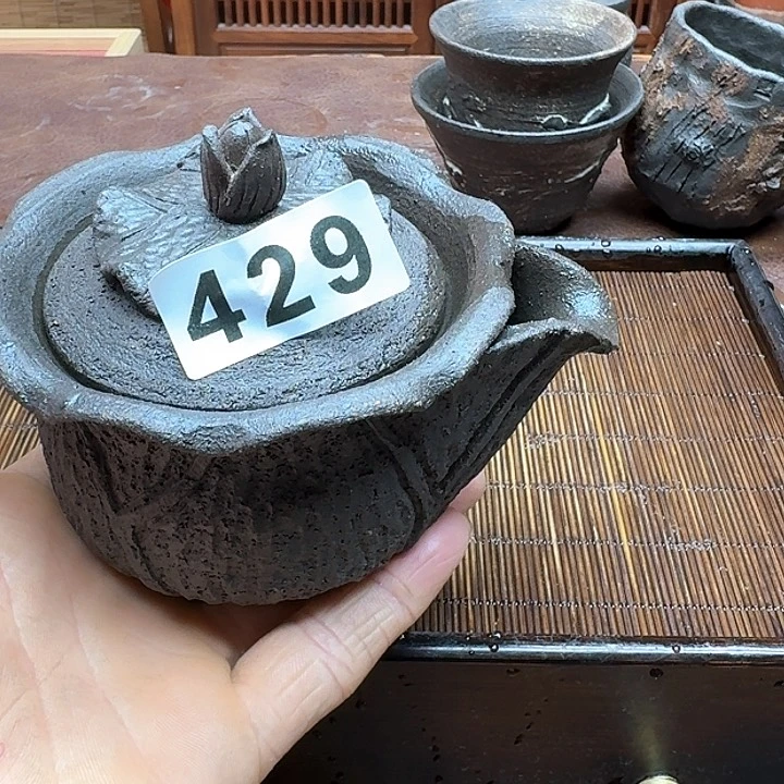 纯手工制作粗陶茶具