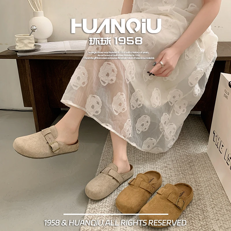 【双11好物】环球秋季新款勃肯鞋流光风复古包头半拖厚底软底低帮鞋