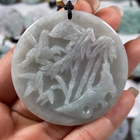 翡翠颈饰未镶嵌节节高升福利