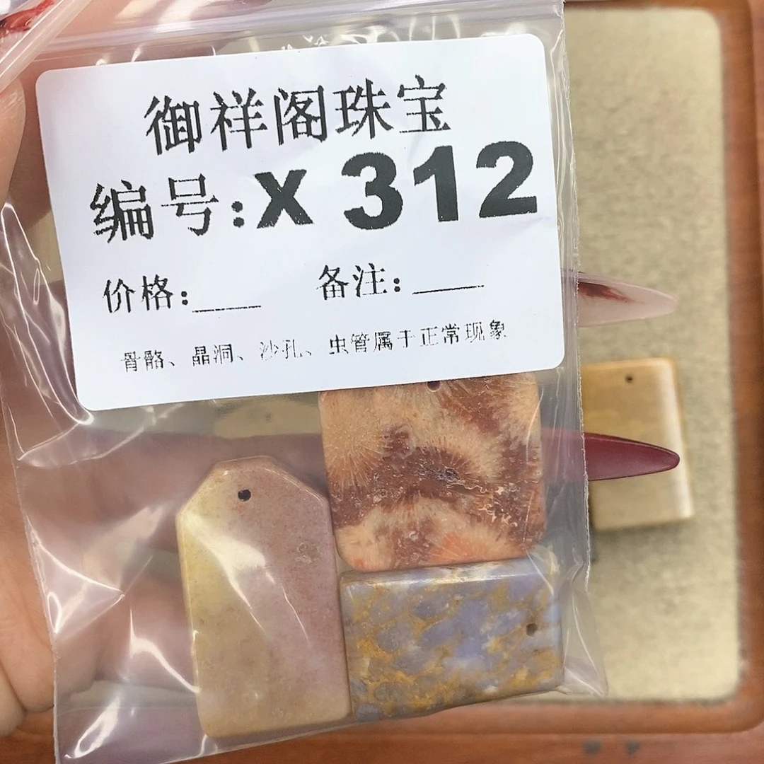 硅化珊瑚（珊瑚玉）颈饰未镶嵌T**a