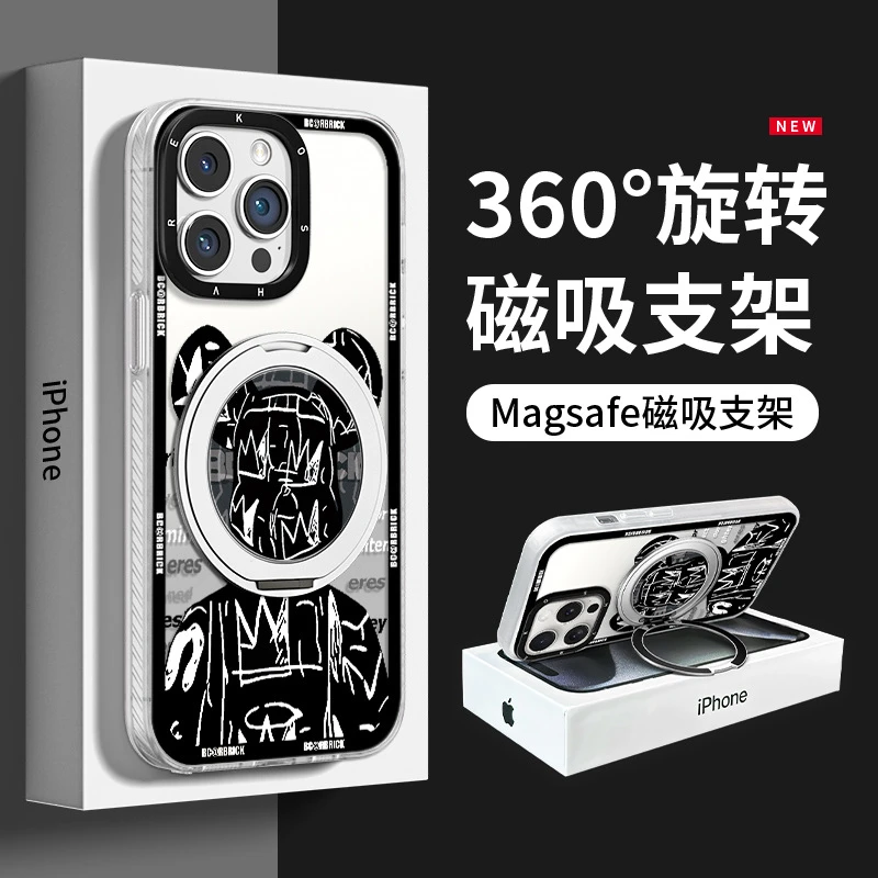 暴力熊旋转支架适用苹果13支点手机壳华为mate60pro高级感15全包