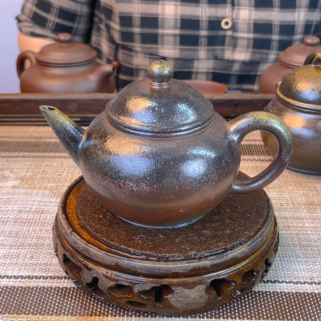 茶壶紫砂底槽清柴烧260cc