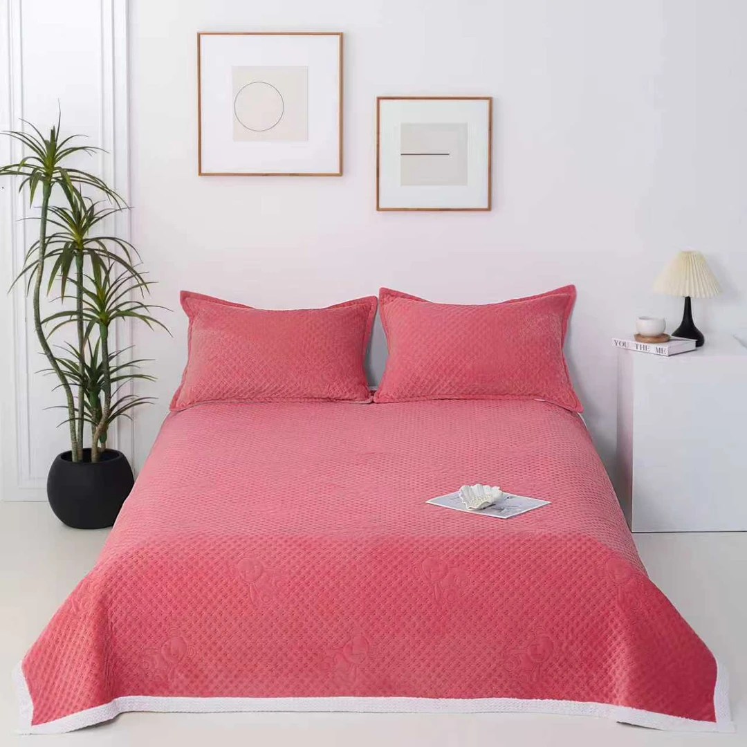 加厚加大抗静电宝宝绒保暖床盖