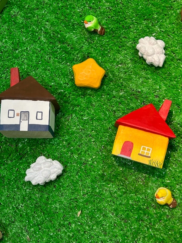 纯手工小木雕小房子