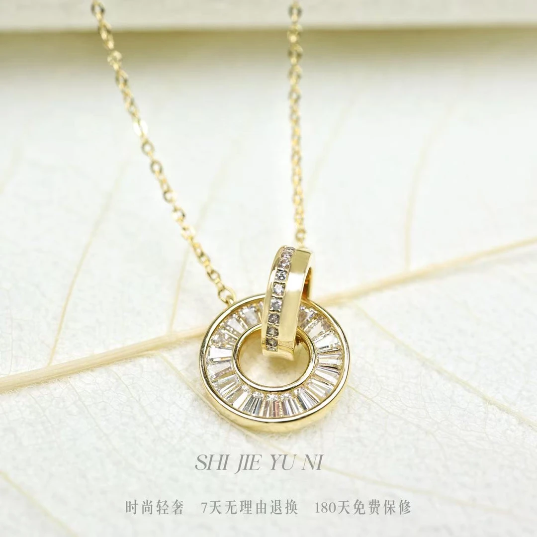 铜合金锆石项链 SJYN莫比乌斯轻奢百搭镶钻Y173