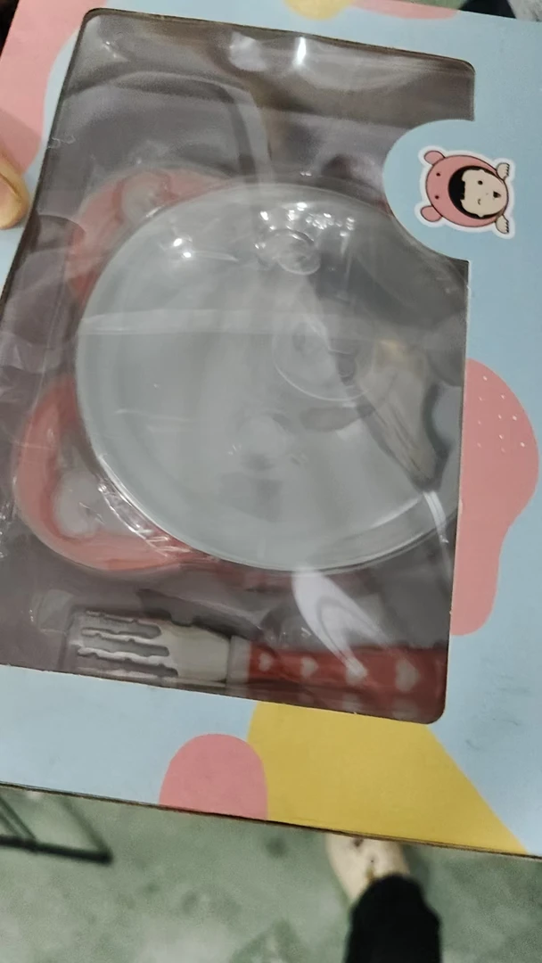 橘色小熊熊宝宝碗餐具三件套发1个