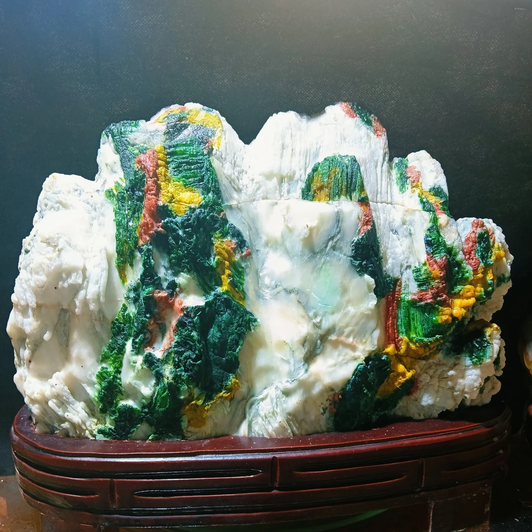 天然奇石摆件摆设假山工艺品，室内陶瓷卧室中式创意家居摆件6手工