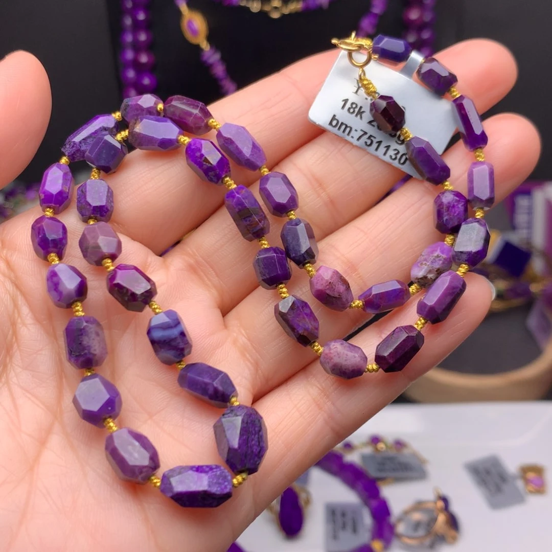 苏纪石（舒俱来）18K金镶嵌项链