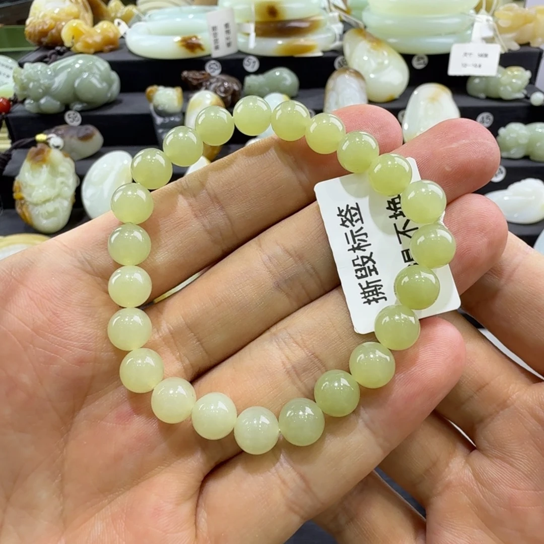 和田玉（糖玉）未镶嵌手串新疆和田玉手串卡8