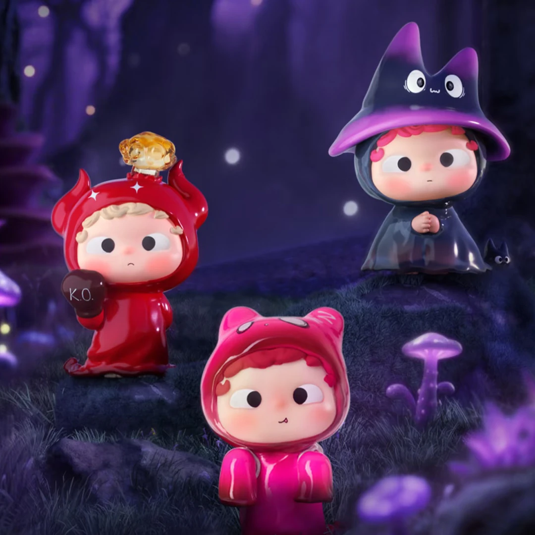 【明款】哦崽兜帽系列萌粒潮玩盲盒手办可爱摆件