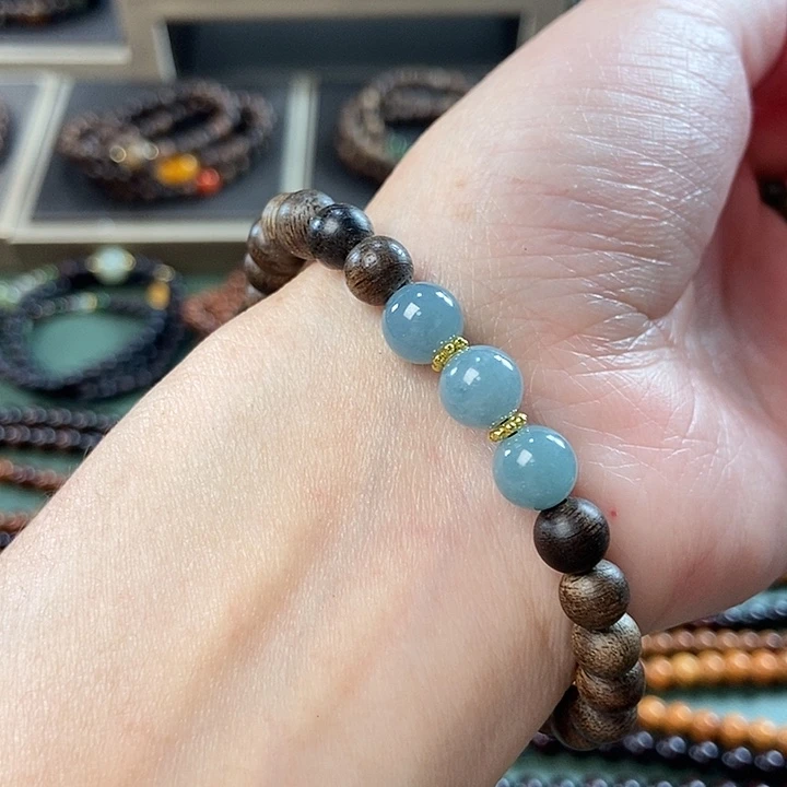 沉香手串0.7白棋手串沉香