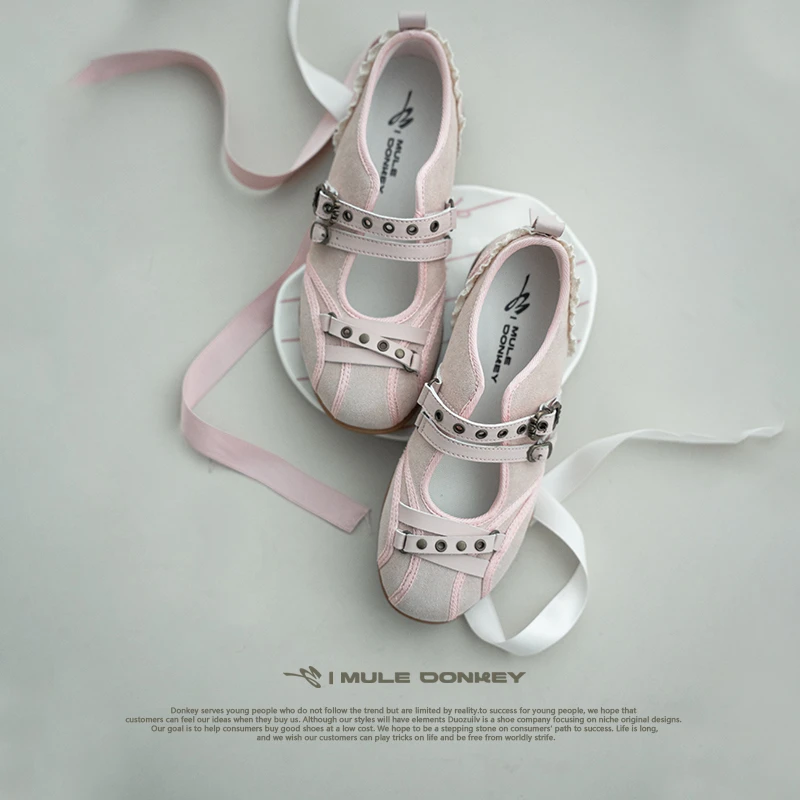 多嘴驴Donkey PUNK系列【芭蕾风】玛丽珍原创设计薄底鞋小众