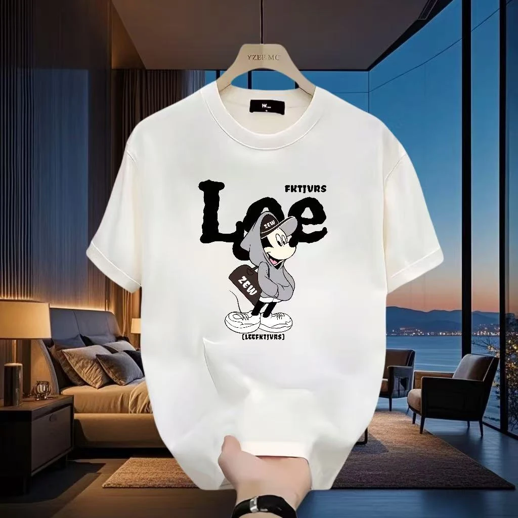 潮牌2025夏季爆款男士纯棉短袖T恤休闲百搭轻奢高档体恤百搭上衣T