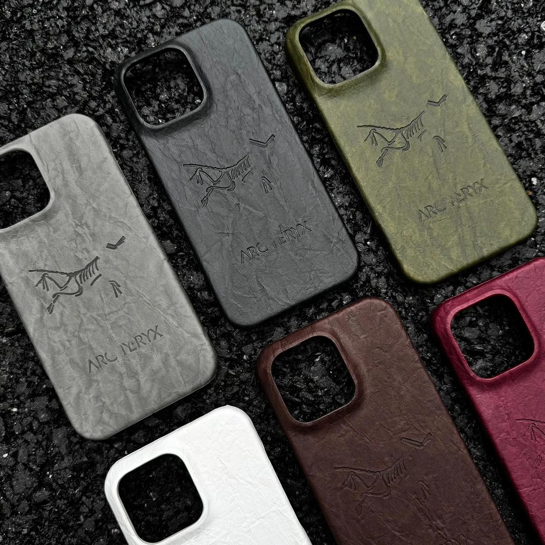 褶皱纹皮质潮牌小鸟适用苹果17硬壳15ProMax半包iPhone13手机壳14