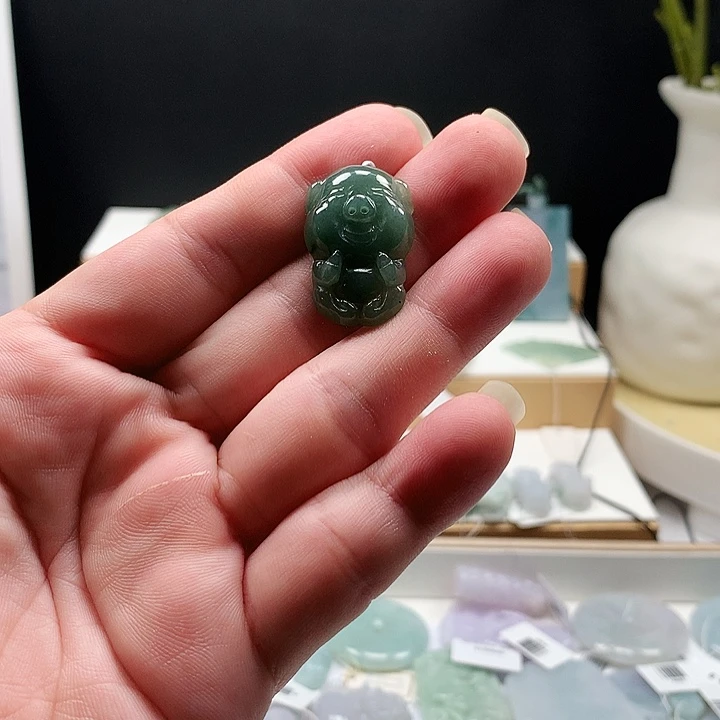 颈饰未镶嵌翡翠45猪猪侠