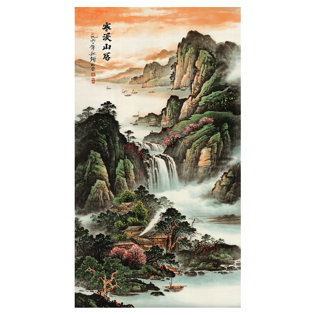 中堂-寒溪山居-【精品复仿】高清艺术微喷复刻画