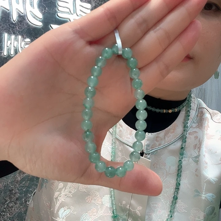 石英质玉（非洲翠）合金手串