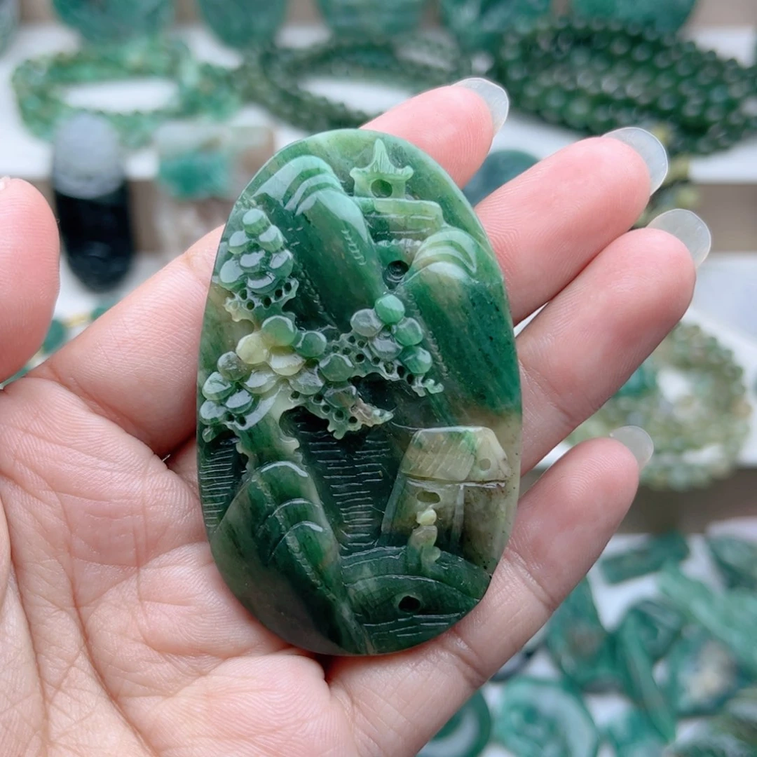 独山玉未镶嵌挂件平****。