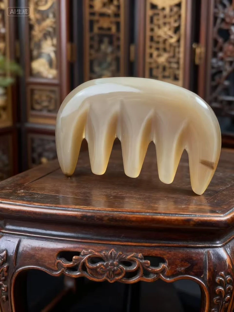 牛角四合一多功能五齿按摩梳牛角梳