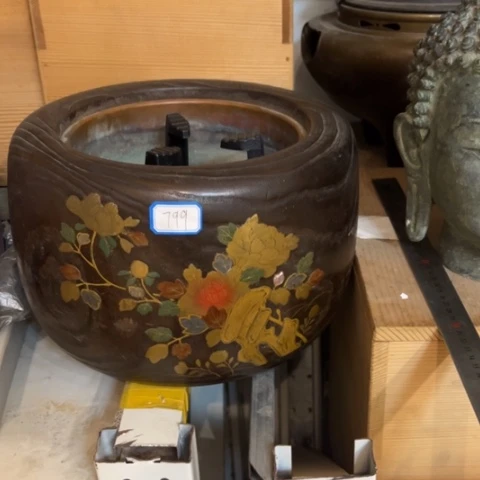 蜜安罐瓷香炉锡茶则