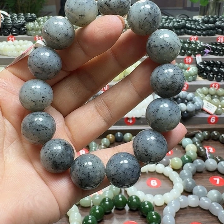 未镶嵌手链和田玉新疆青花卡16