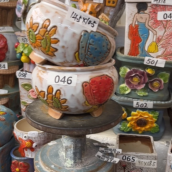 粗陶材质多肉花盆