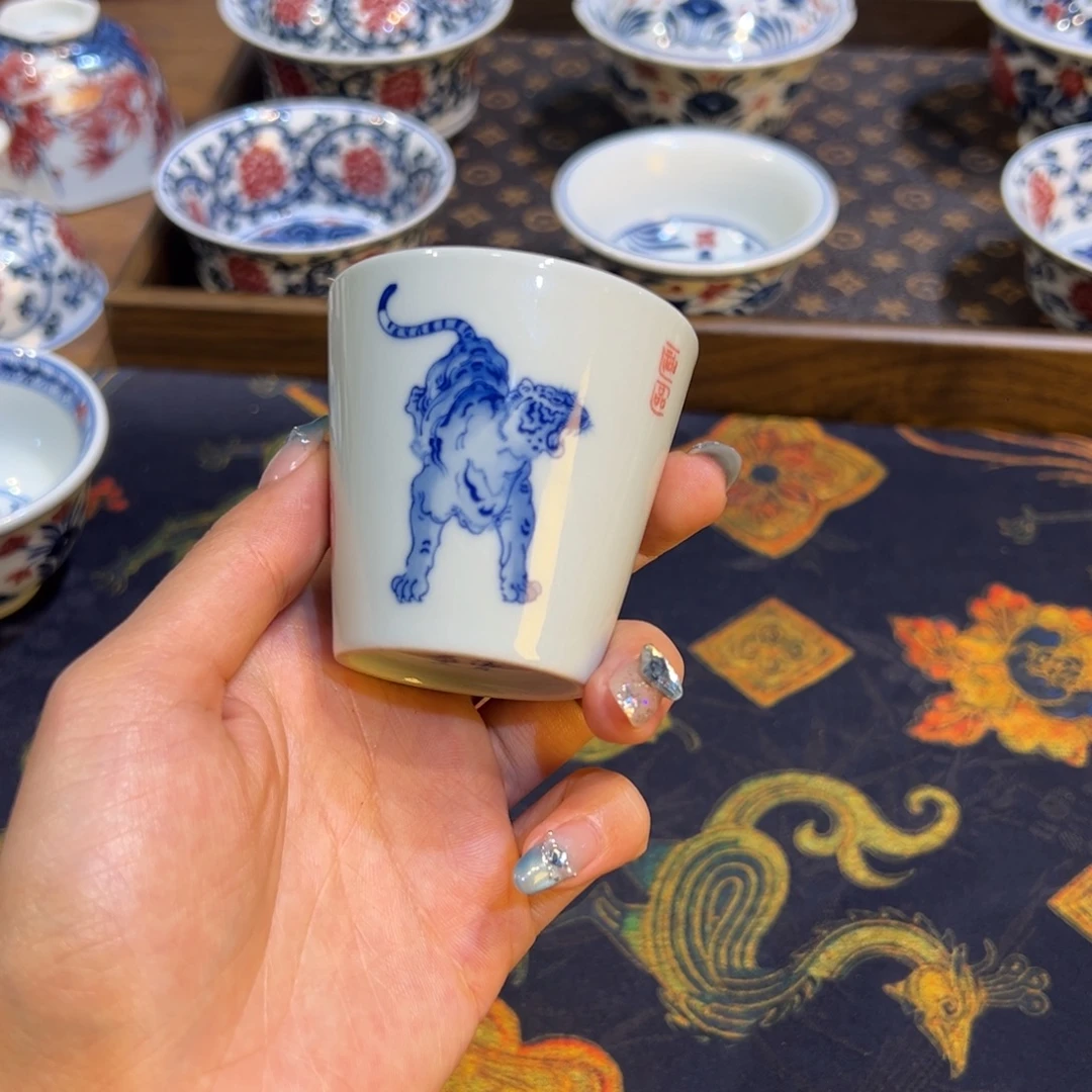 陶瓷摆件景德镇陶瓷茶器百宝箱