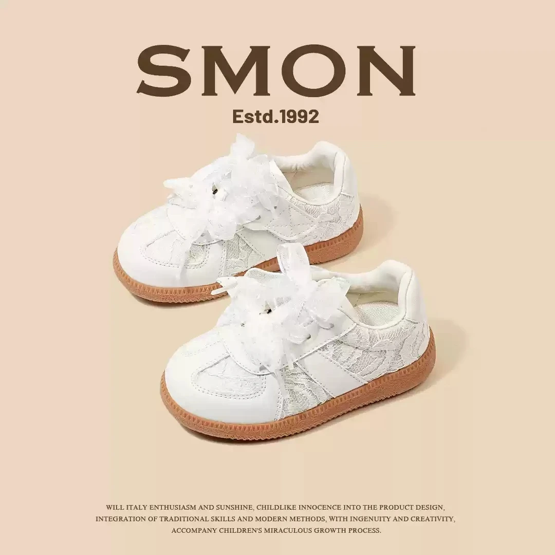 儿童板鞋2025春季新款女宝宝运动鞋韩版时尚德训鞋女童休闲小白鞋