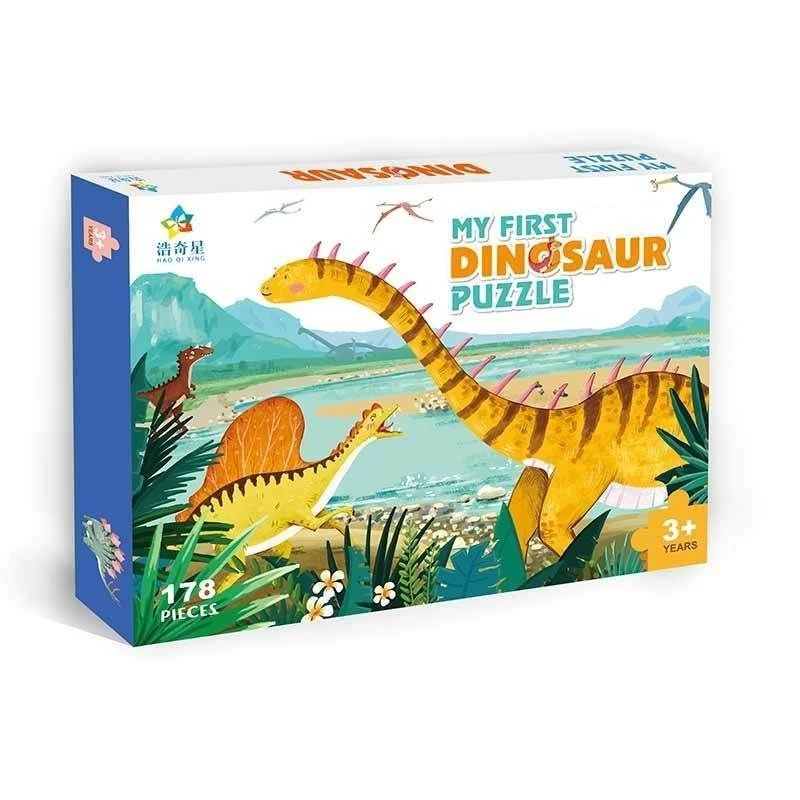 礼盒恐龙世界拼图6张适合3-6宝宝拼装思维力观察力儿童手工小众