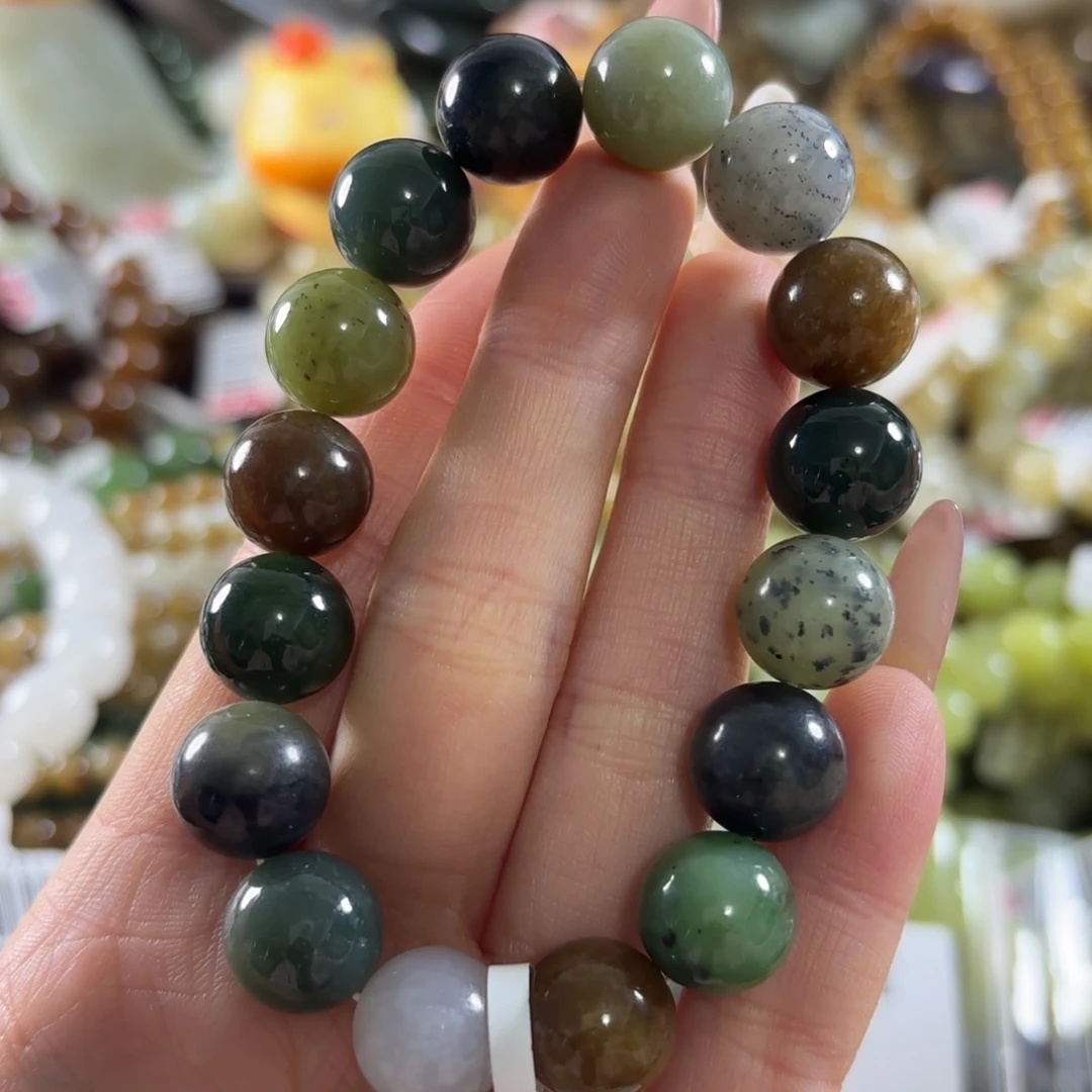 和田玉未镶嵌手链357