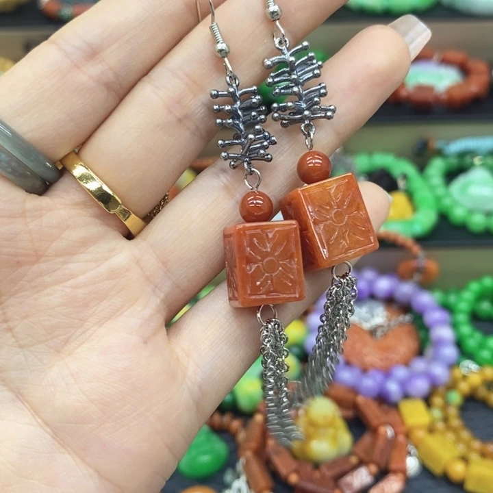 翡翠未镶嵌耳饰耳坠40