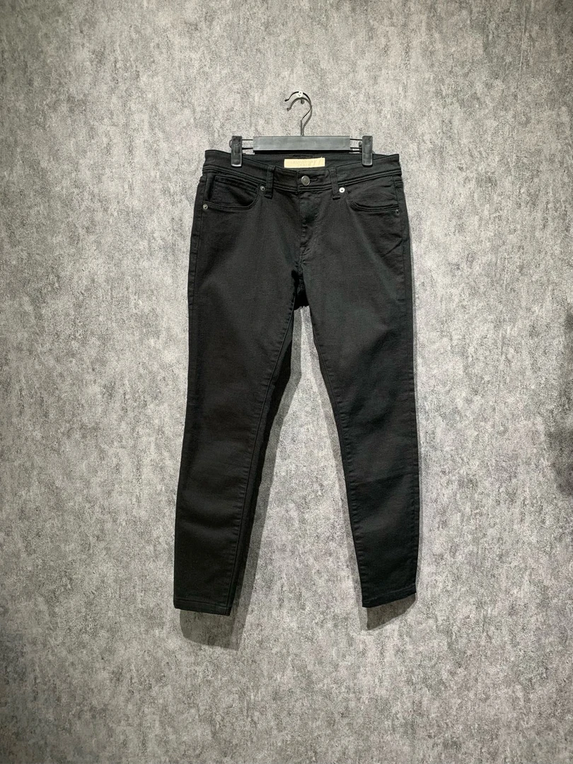 99新  【Burberry】巴宝莉 黑色牛仔长裤/39码