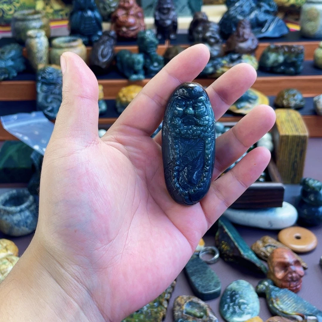 【闪购商品】未镶嵌岫岩河磨玉（透闪石质玉）挂件粘*包