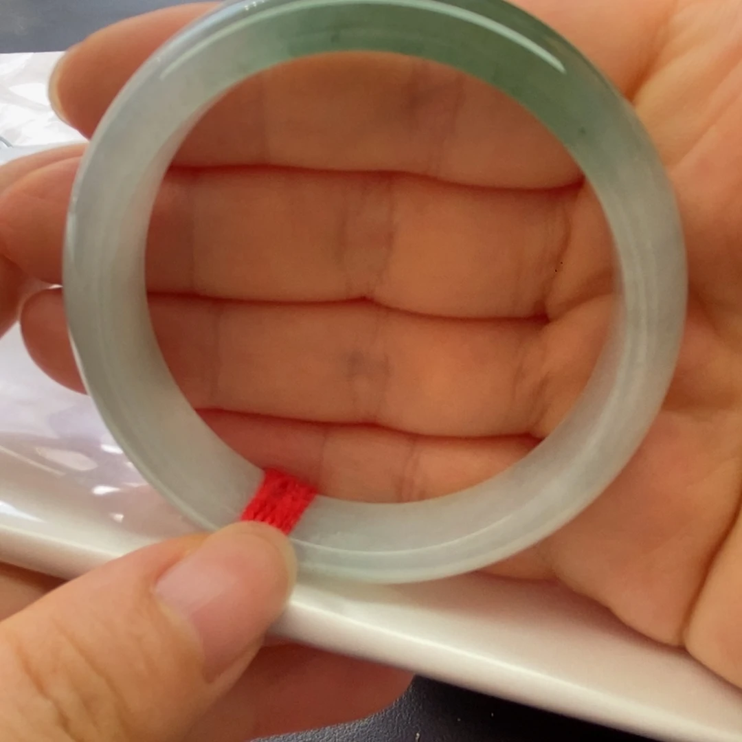 翡翠未镶嵌手镯天然缅甸翡翠手镯A货53.3圈口